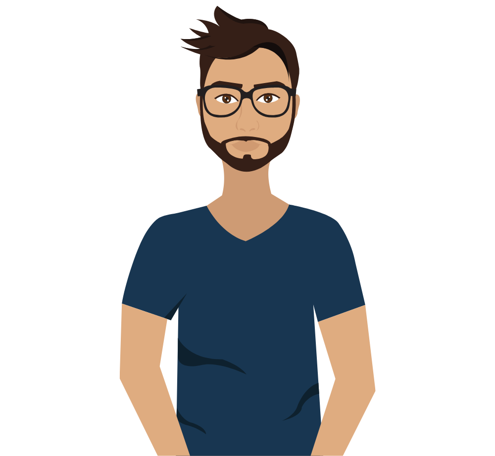Ilustración de hombre con gafas