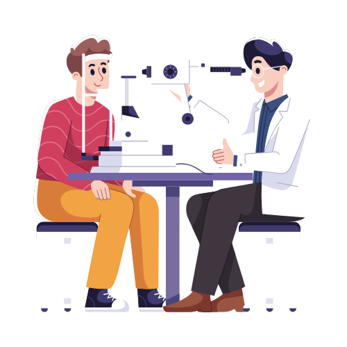 Ilustración de médico formándose